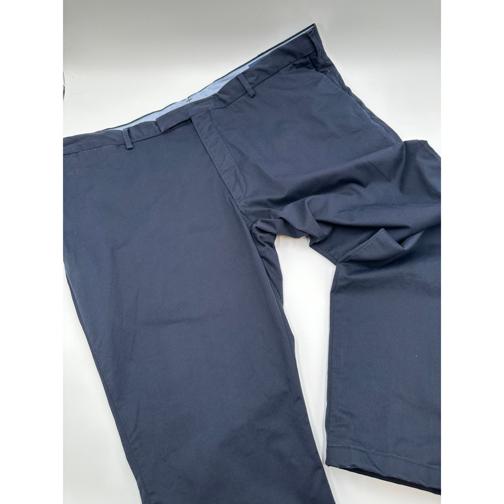 Polo Ralph Lauren Chinos Mens 42/30 Navy Blue Excellent Stretch Slim Fit Casual